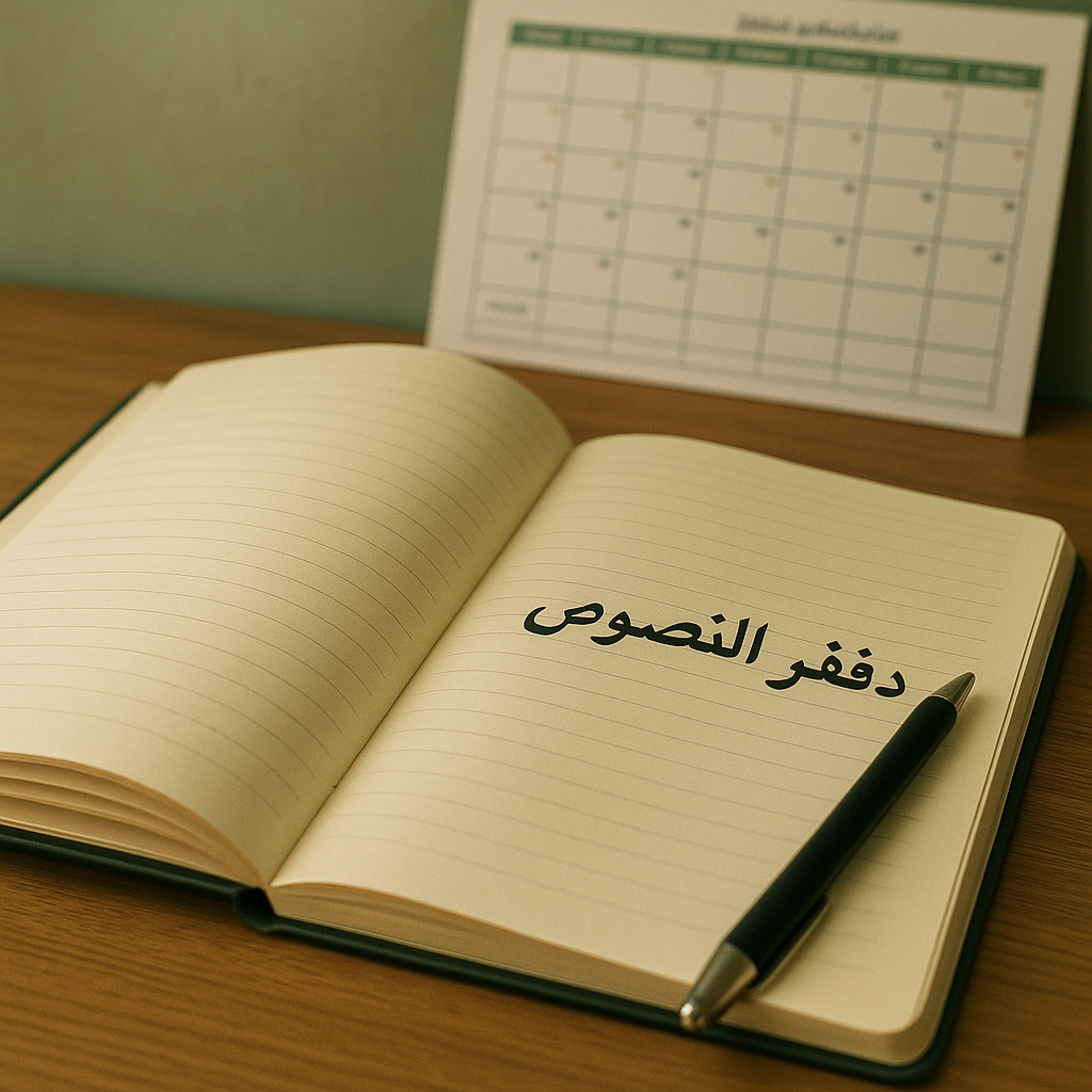 أهمية دفتر النصوص